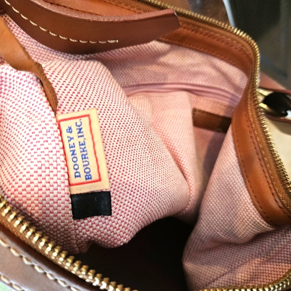 Y2K DOONEY & BOURKE Green Pink White Monogram Logo Shoulderbag w Leather Strap - Picture 5 of 17